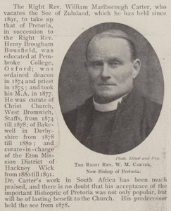 Den højre pastor WM Carter, ny biskop af Pretoria af English Photographer