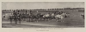 The Royal Review på Aldershot, Queens Carriage ved Saluting Point af English Photographer