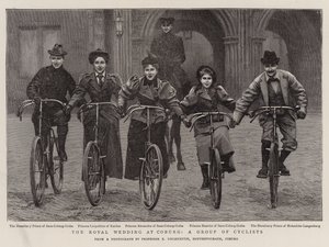 Det kongelige bryllup i Coburg, en gruppe cyklister af English Photographer