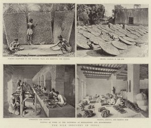 Silkeindustrien i Indien af English Photographer
