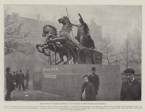 Statuen af dronning Boadicea skal placeres på Themsen af English Photographer