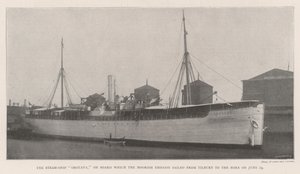 Dampskibet Orotava, om bord som den mauriske ambassade sejlede fra Tilbury til Nore den 24. juni af English Photographer