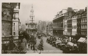 The Strand, med Somerset House og St Clement Danes, London af English Photographer
