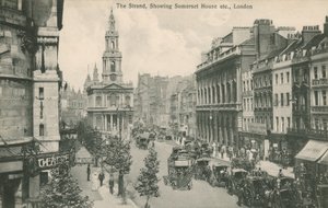 The Strand, med Somerset House og St Clement Danes, London af English Photographer