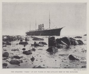 The Stranded Paris at Low Water på Lowland Reef of the Manacles af English Photographer