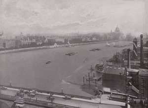 Themsen og den østlige del af Victoria Embankment af English Photographer