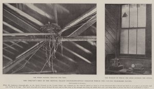 Drosseleden i Crystal Palace Telegraph-Office, som Cup-Tie-telegrammerne passerede igennem af English Photographer