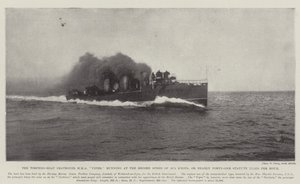 Torpedo-Boat Destroyer HMS Viper, der kører med rekordhastigheden på 35,5 knob, eller næsten 41 Statute Miles, i timen af English Photographer