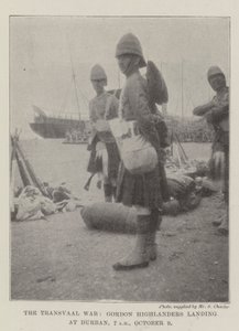 Transvaalkrigen, Gordon Highlanders lander i Durban, kl. 7, 9. oktober af English Photographer