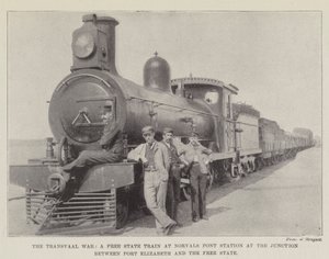 Transvaal-krigen, et fristatstog ved Norvals Pont Station ved krydset mellem Port Elizabeth og Free State af English Photographer