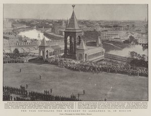 Zaren afslører monumentet til Alexander II i Moskva af English Photographer