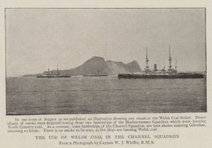 Brugen af walisisk kul i Channel Squadron af English Photographer