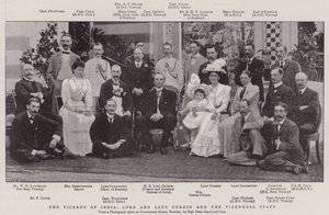 Indiens vicekonge, Lord og Lady Curzon og Vigeregal-staben af English Photographer