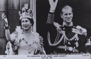 Kroningen af hendes majestæt Dronning Elizabeth, 2. juni 1953 (s/h-foto) af English Photographer