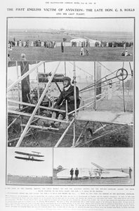 Det første engelske offer for luftfart: Late Hon. C.S. Rolls, og hans sidste flyvning, fra The Illustrated London News, 16. juli 1910 af English Photographer
