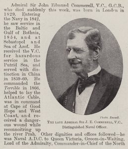 Den afdøde admiral Sir J E Commerell, VC, Distinguished Naval Officer af English Photographer