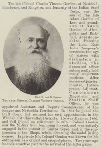 Den afdøde oberst Charles Vincent Gordon af English Photographer