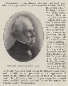 Den afdøde kommandør Henry James af English Photographer