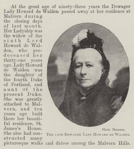 Den afdøde enkefrue Lady Howard de Walden af English Photographer