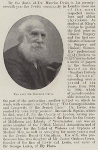 Afdøde Dr. Maurice Davis af English Photographer