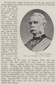 Den afdøde general JW S Smith af English Photographer