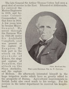 Den afdøde general Sir A T Cotton af English Photographer