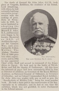 Den afdøde general Sir J Adye af English Photographer