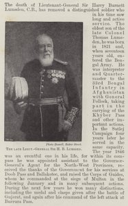 Afdøde generalløjtnant Sir H B Lumsden af English Photographer