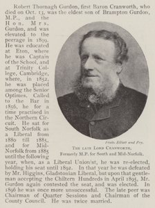 Den afdøde Lord Cranworth, tidligere MP for South og Mid-Norfolk af English Photographer