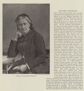 Afdøde Madame Schumann af English Photographer