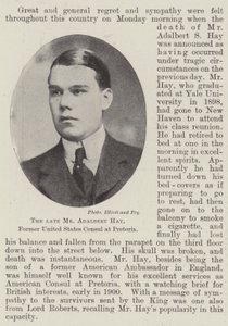 Afdøde hr. Adalbert Hay, tidligere amerikansk konsul i Pretoria af English Photographer