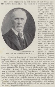 Den afdøde hr. Arthur Pease, MP af English Photographer