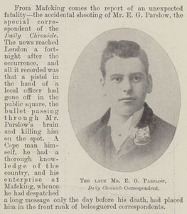 Afdøde hr. E. G. Parslow, Daily Chronicle Correspondent af English Photographer