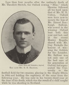 Afdøde hr. E R Balfour af English Photographer