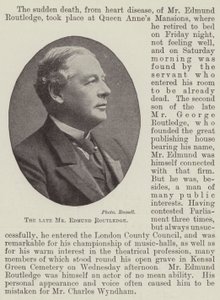Den afdøde hr. Edmund Routledge af English Photographer