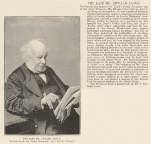 Afdøde hr. Edward Lloyd, indehaver af Daily Chronicle og Lloyds Weekly af English Photographer