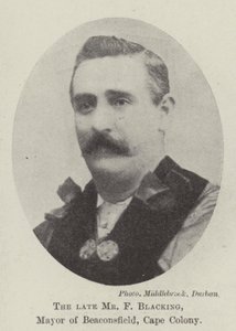 Afdøde hr. F Blacking, borgmester i Beaconsfield, Cape Colony af English Photographer