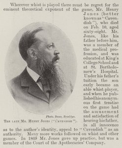 Den afdøde hr. Henry Jones (Cavendish) af English Photographer