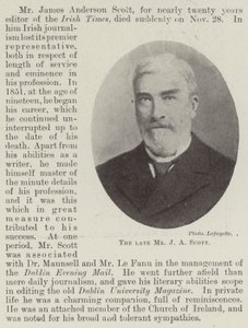 Den afdøde hr. J A Scott af English Photographer