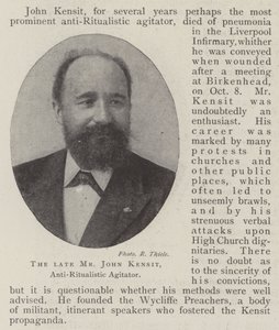 Den afdøde hr. John Kensit, anti-ritualistisk agitator af English Photographer