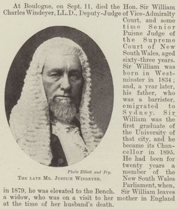 Afdøde hr. Justice Windeyer af English Photographer