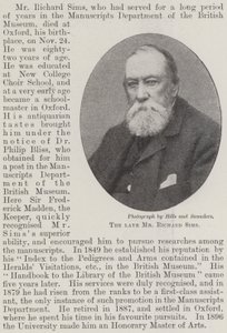 Den afdøde hr. Richard Sims af English Photographer