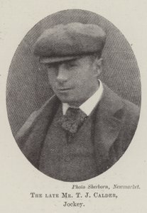 Den afdøde hr. T. J. Calder, jockey af English Photographer