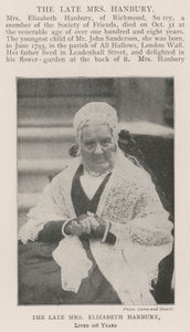 Den afdøde fru Elizabeth Hanbury levede 108 år af English Photographer