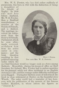 Afdøde fru W E Forster af English Photographer