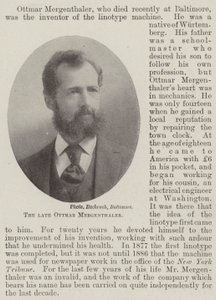 Afdøde Ottmar Mergenthaler af English Photographer