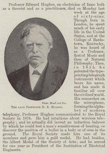 Den afdøde professor D E Hughes af English Photographer