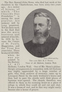 Den afdøde pastor S J Stone, Vicar of All Hallows, London Wall af English Photographer