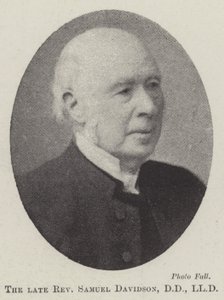 Den afdøde pastor Samuel Davidson, DD, LLD af English Photographer