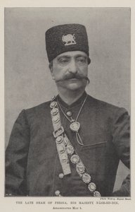 Den afdøde Shah af Persien, Hans Majestæt Nasr-ed-Din, myrdet 1. maj af English Photographer